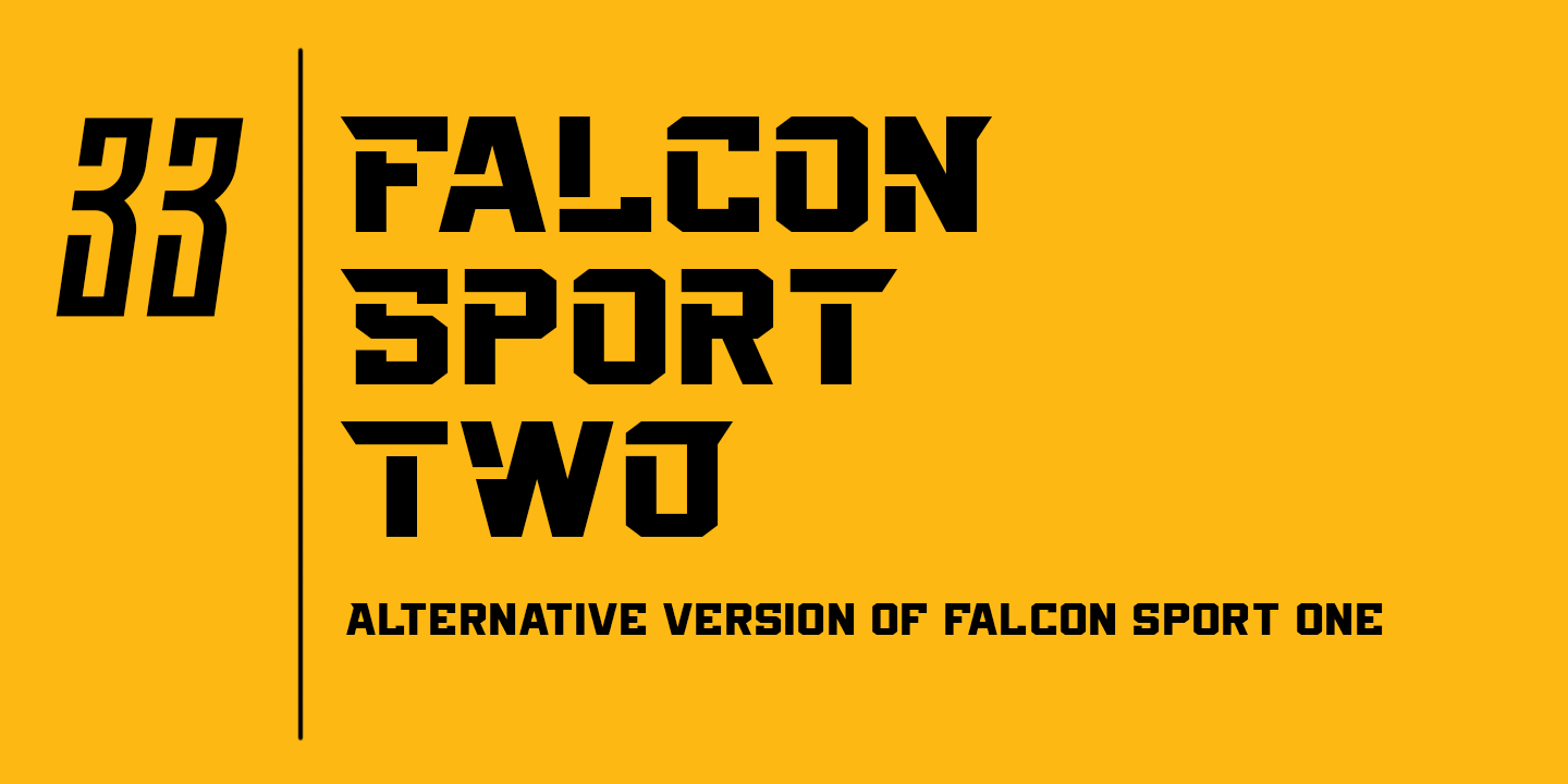 Przykład czcionki Falcon Sport
